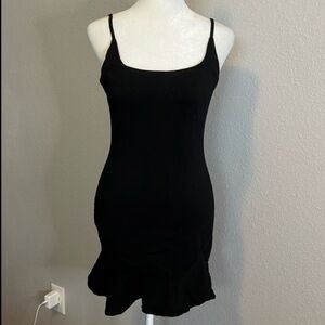 Princess Polly Black Ruffle Mini Dress Estimated Size Small
